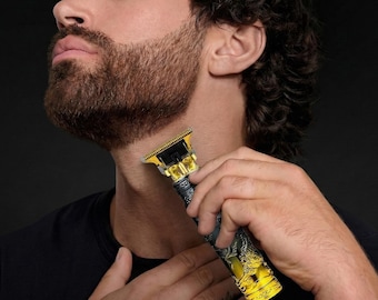 Recortadora de barba y cortapelos para barberos, kit de afeitado para hombres, set de cuidado personal y regalos de barbero / Afeitadora eléctrica