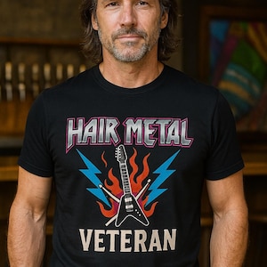 Hair Metal Veteran T-Shirt: 80s Glam Rock Graphic Tee
