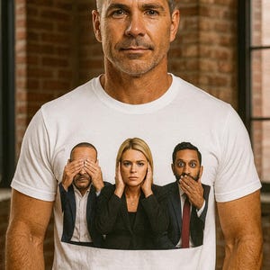Epstein Files Political T-Shirt: Dan Bongino, Bondi, Patel - USA Made image 2