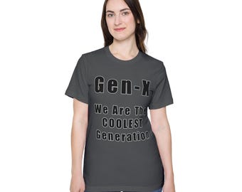 Gen-X Graphic Tee: Vintage Style Unisex T-Shirt, USA Made