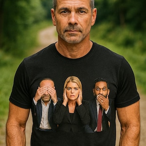 Epstein Files Political T-Shirt: Dan Bongino, Bondi, Patel - USA Made image 1