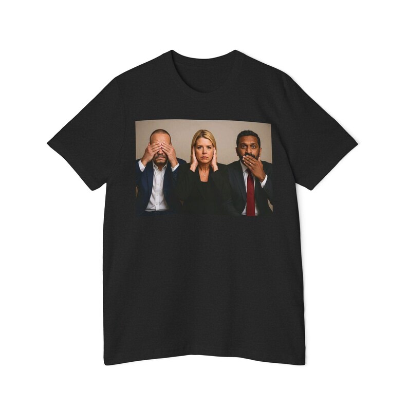 Epstein Files Political T-Shirt: Dan Bongino, Bondi, Patel - USA Made image 7