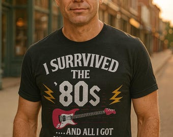 I Survived The 80s Tinnitus T-Shirt: Retro Music Humor Tee