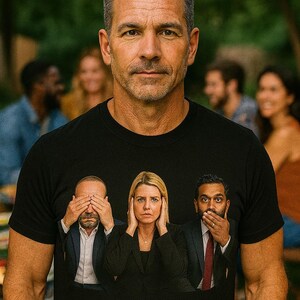 Epstein Files Political T-Shirt: Dan Bongino, Bondi, Patel - USA Made image 3
