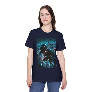 Vibrant Graphic T-Shirt for Superhero Fans, Freeza meets Venom, USA Made, Ideal for Comic Con, Casual Wear, Gift for Gamers & Artists