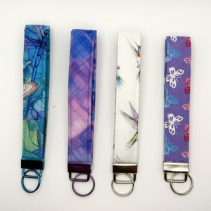 Fabric Key Fob Wristlet | Handmade Keychain Lanyard | Cotton Key Holder | Wrist Keychain Strap | Gift for Her