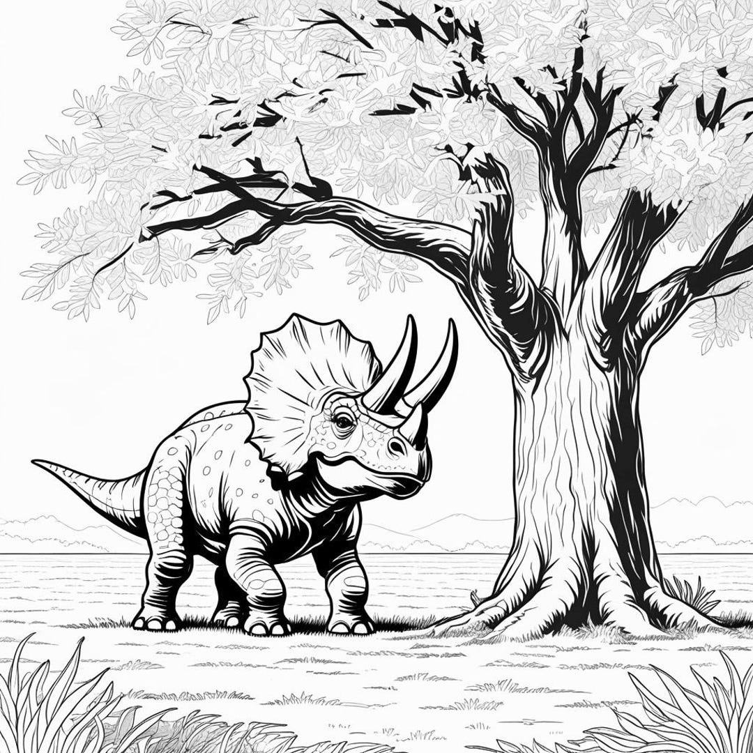 Exciting Dinosaur Coloring Pages for Kids Now Available! - Etsy