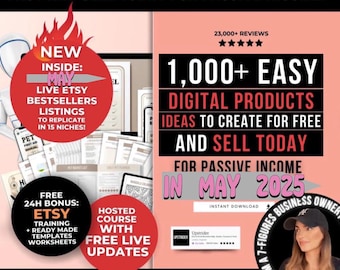 1000 Digital Product Ideas You Can Create and Sell Today | Passive Income | Etsy Business Ideas