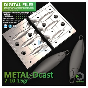 METAL-Dcast 7-10-15 GR Metal Jig Mold 3D model l stl fbx max | CNC