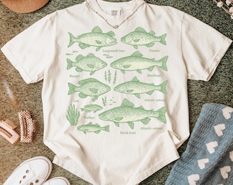 Vintage Fish Tattoo T-Shirt: Retro Bass Fishing Tee