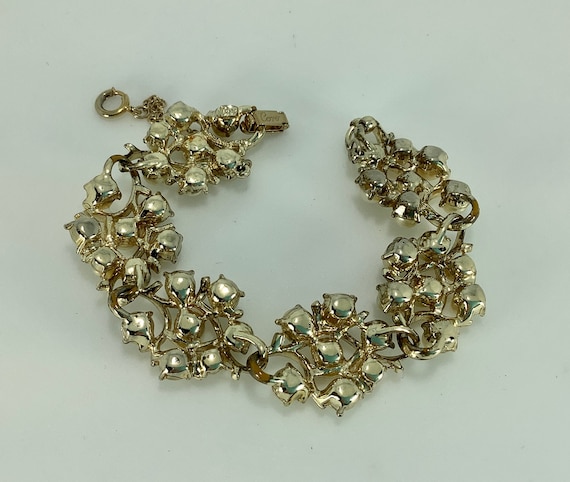 Vintage Gold Coro Pearl Bracelet - early 1950s - … - image 2