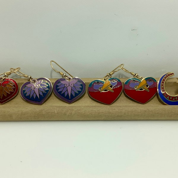 Laurel Burch Earrings - U-pick - Heart, Hollyhock, Celine, Bird