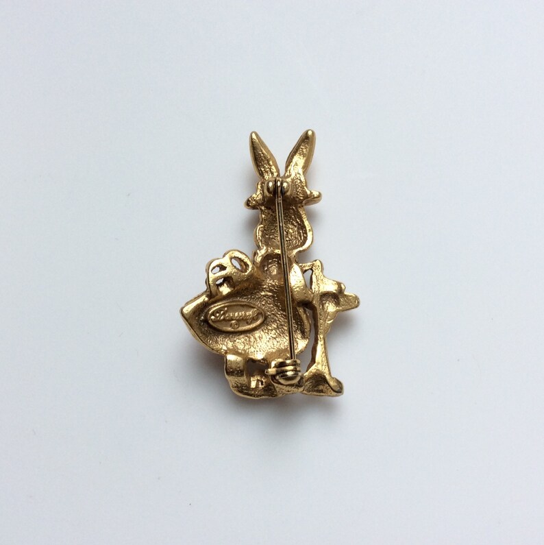 Mrs Easter Garden Spring Rabbit Enamel Brooch Spring Sale Danecraft