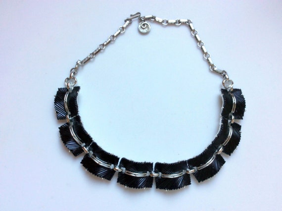 Black Lisner Thermoset Necklace - Rare! - image 1