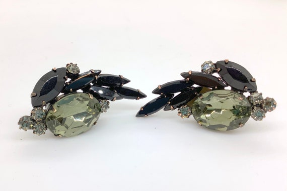 Glamorous Hattie Carnegie Black Diamond Earrings … - image 4