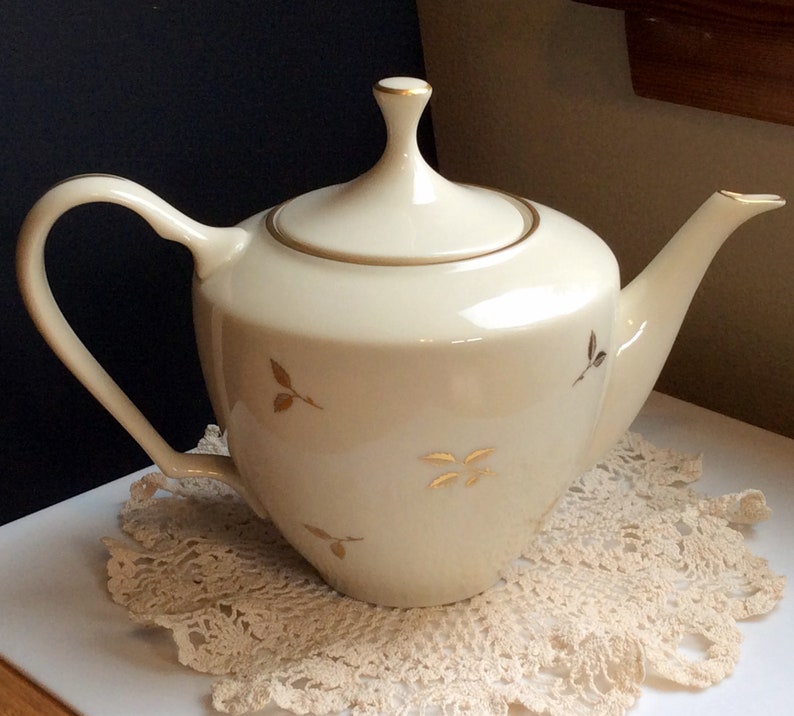 SALE Lenox China Rhodora Teapot & Lid 1939 1982 Etsy