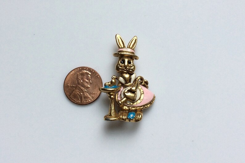 Mrs Easter Garden Spring Rabbit Enamel Brooch Spring Sale Danecraft