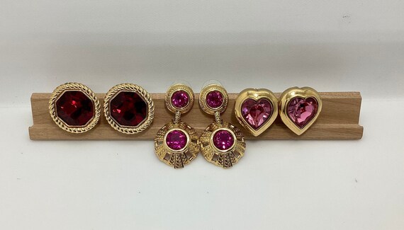 Swarovski Gold Crystal Earrings - U-pick - Red Oc… - image 1