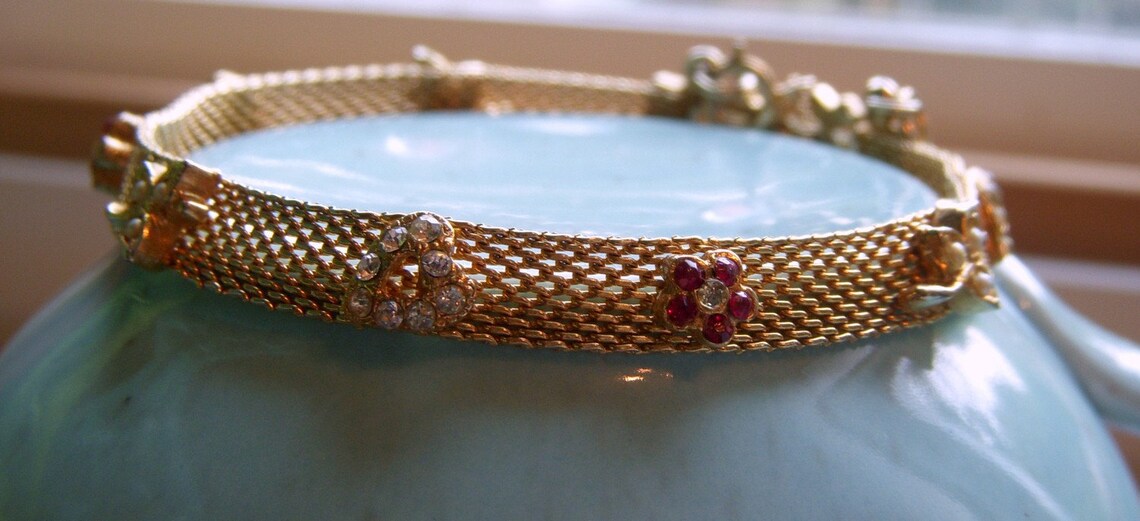 Goldette NY Gold Mesh Bracelet Etsy