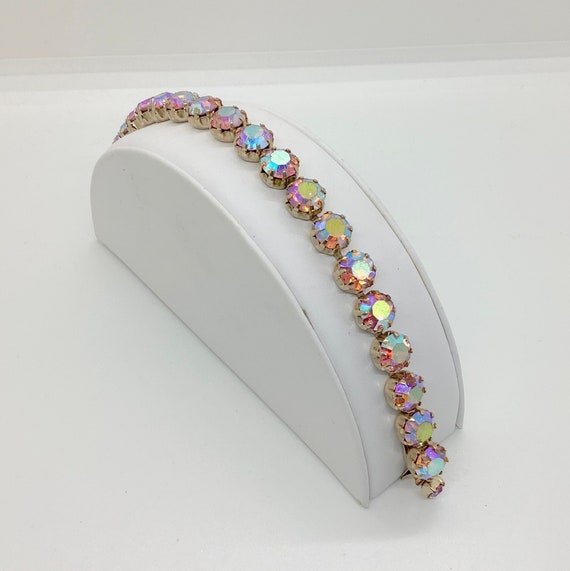 Gorgeous Kramer Pink AB Rhinestone Bracelet - Pin… - image 1