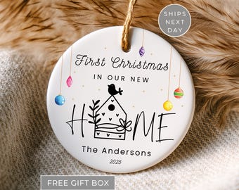 First Home Christmas Ornament, First Christmas New Home Ornament Personalized New Home Christmas Ornament New House Christmas Keepsake