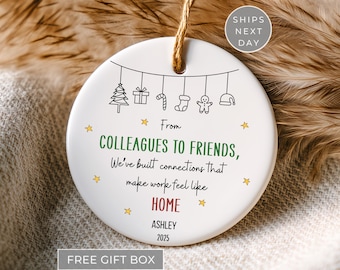 Coworker Ornaments, Personalized Coworker Ornament Custom Coworker Colleague Work Friend Ornament Coworker To Friends Colleague Leaving Gift
