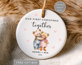 First Christmas Together Ornament, Our First Christmas Together Couple Personalized Ornament Boyfriend Girlfriend 1st Christmas Together