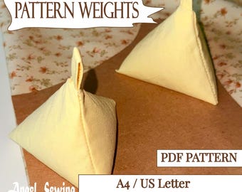 PYRAMID Pattern Weights PDF Sewing Pattern / Fabric Weight Tutorial / Sewing Room Accessories /  Beginner Project /  Digital Sewing Guide