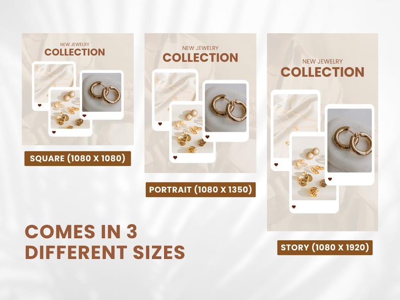 Jewelry Social Media Templates | Instagram Post | Editable Best Selling ...