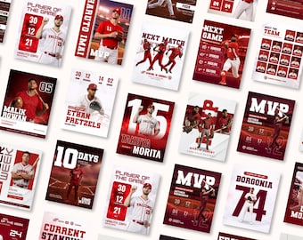 Hockey Social Media Templates | Sports Graphics Bundle | Game Day ...