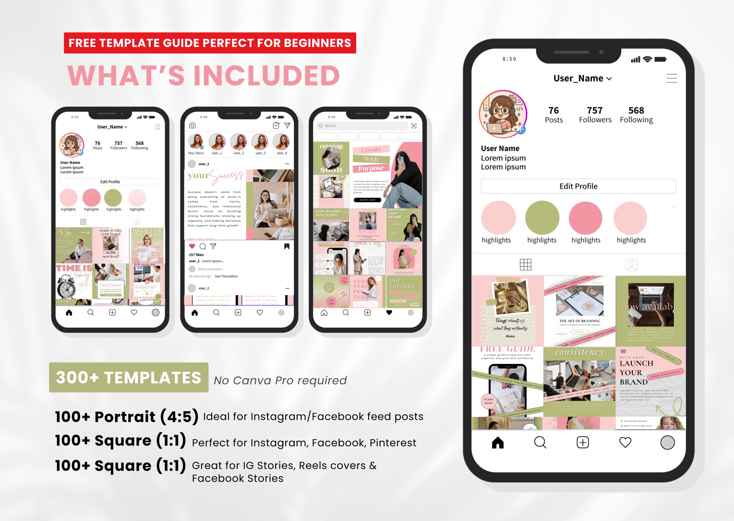 Social Media Manager Best Selling Canva Templates | Instagram Content ...