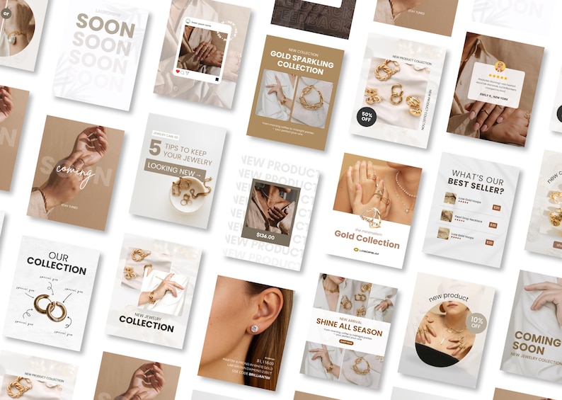 Jewelry Social Media Templates | Instagram Post | Editable Best Selling ...