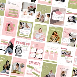 Social Media-Manager meistverkaufte Canva-Vorlagen | Instagram Content Bundle für Coaches | Unternehmer | Mentor | & kleine Unternehmen