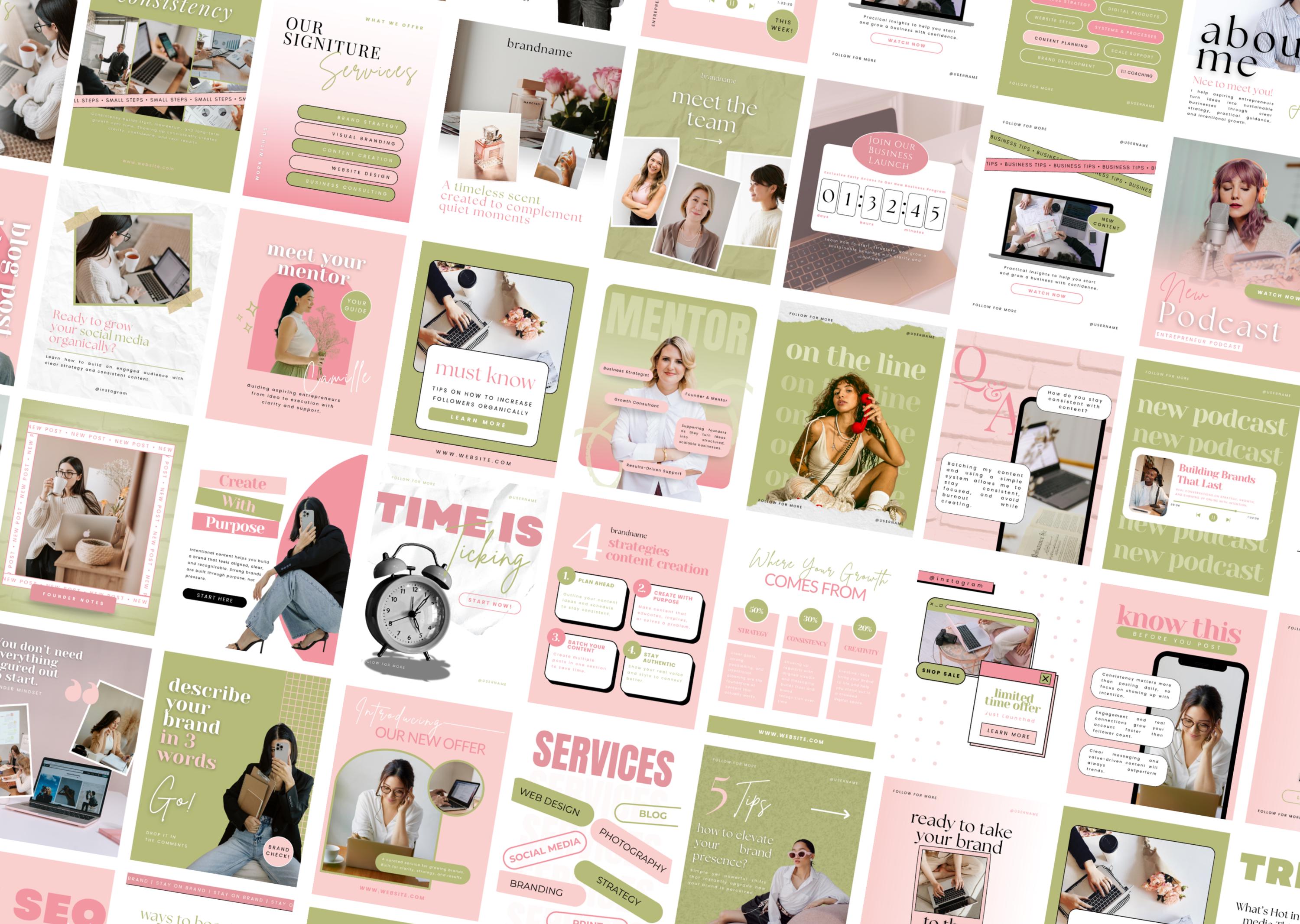 Social Media Manager Best Selling Canva Templates | Instagram Content ...