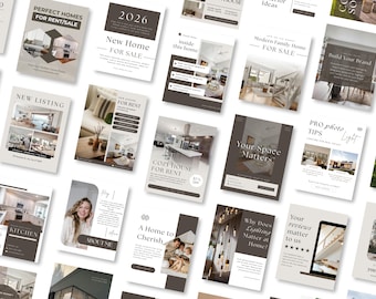 Real Estate Instagram Templates | Luxury Realtor Social Media Posts Stories & Highlights | Modern Best Selling Canva Template
