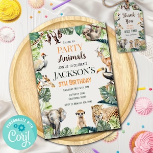 Zoo Birthday Party Invitations, Petting Zoo Birthday Party Invitations, Zoo Invitations, Petting Zoo Invitation For Birthday Party, Birthday