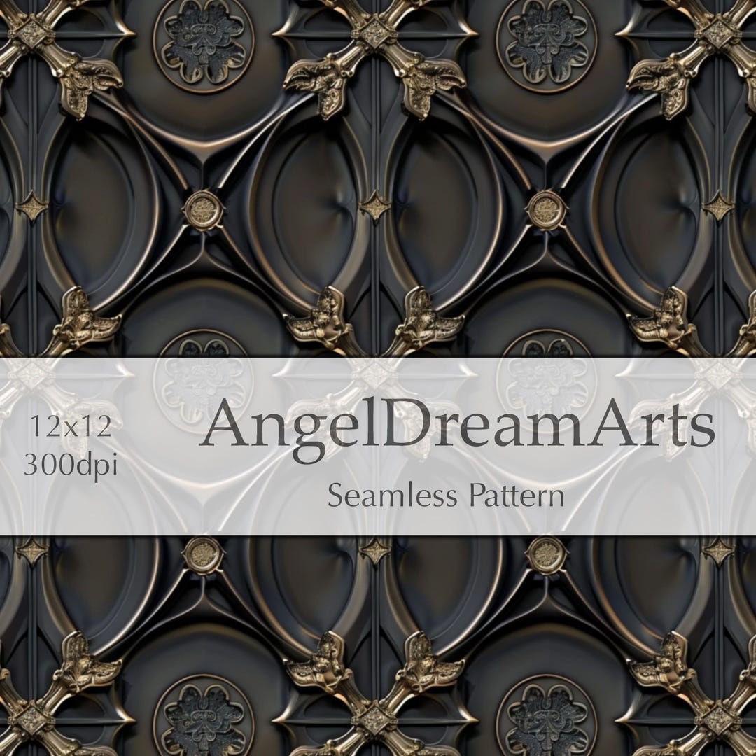 Gothic Cathedral Arches 3D Embossed Pattern: Dark Luxury (digital ...