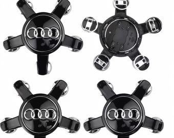 Audi Nabenkappen - 135 mm Silber Nabenkappen Set (4 Stück)