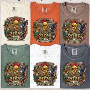 Six t-shirts featuring "2026 World Cup United We Play" design.