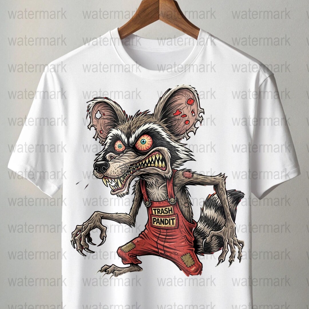 Zombie Raccoon Target Zombie Raccoon Art, Halloween Monster Graphic (digital Download) - Etsy