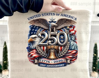 USA:s 250-årsjubileum PNG, Eagle Liberty Bell, patriotisk konst (digital nedladdning)
