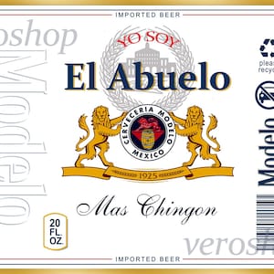 projekt opakowania na kubek yo soy el abuelo mas -modelo cerveza-pobieranie cyfrowe