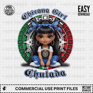 Chicana Girl Art Print: Chola Style Latina Graphic (Digital Download)