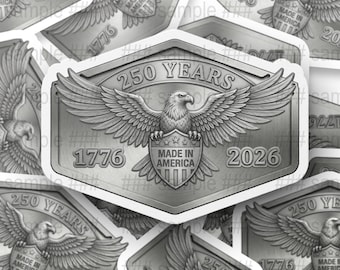 Águia dos EUA em formato digital, comemoração dos 250 anos (1776-2026), design patriótico, PNG com fundo transparente, celebração americana, aniversário dos EUA.