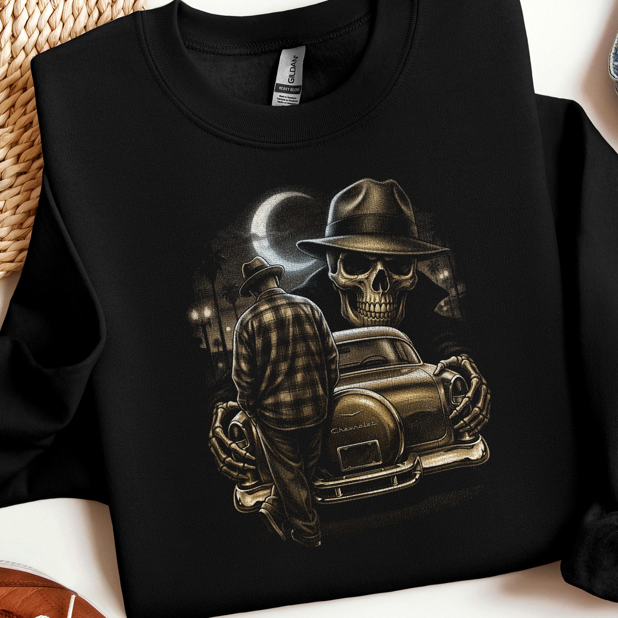 Chicano Lowrider Skull PNG, Vintage Car Halftone Design (digital ...