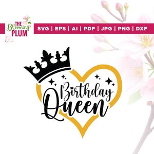 Birthday Queen Svg, Birthday Girl png, Cricut, sublimation, Birthday Girl Gift svg, Birthday Shirt Template, It’s My Birthday, Birthday Svg