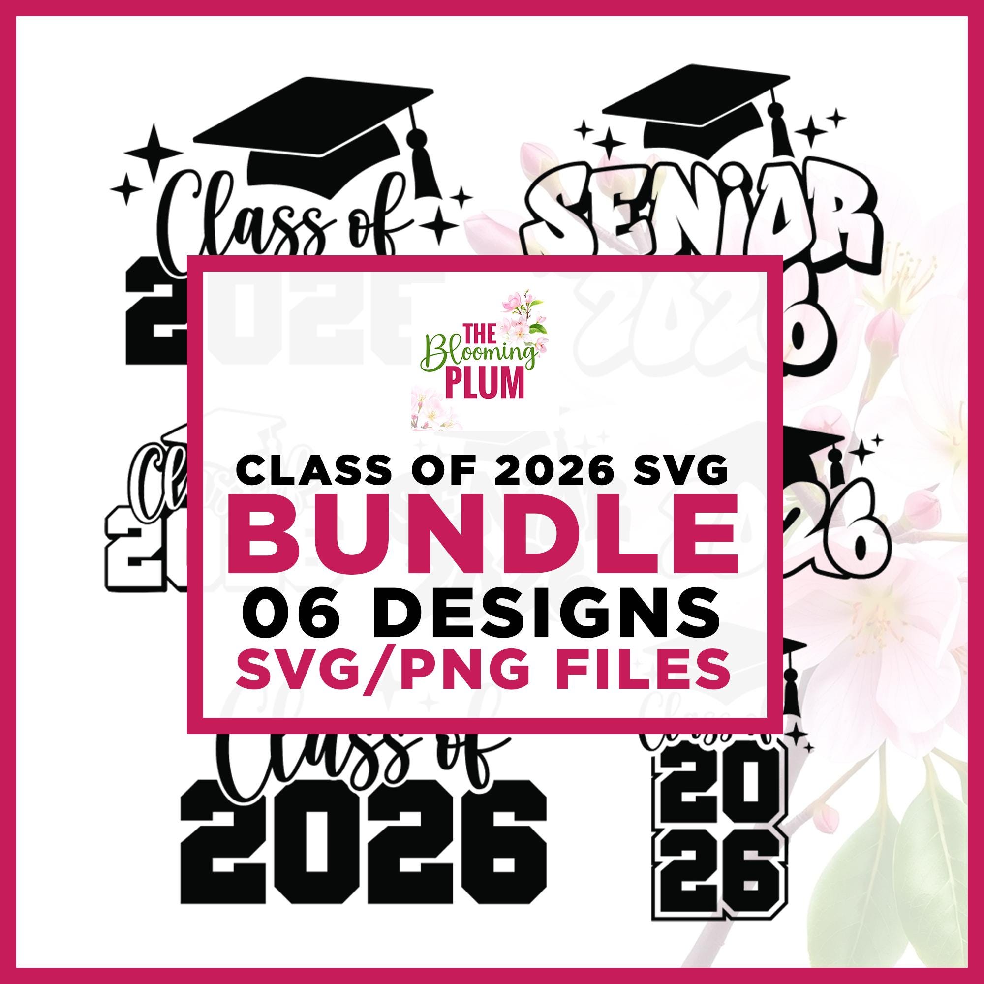 Class of 2026 Graduation SVG Bundle, Cap, Senior, Grad Cut File ...