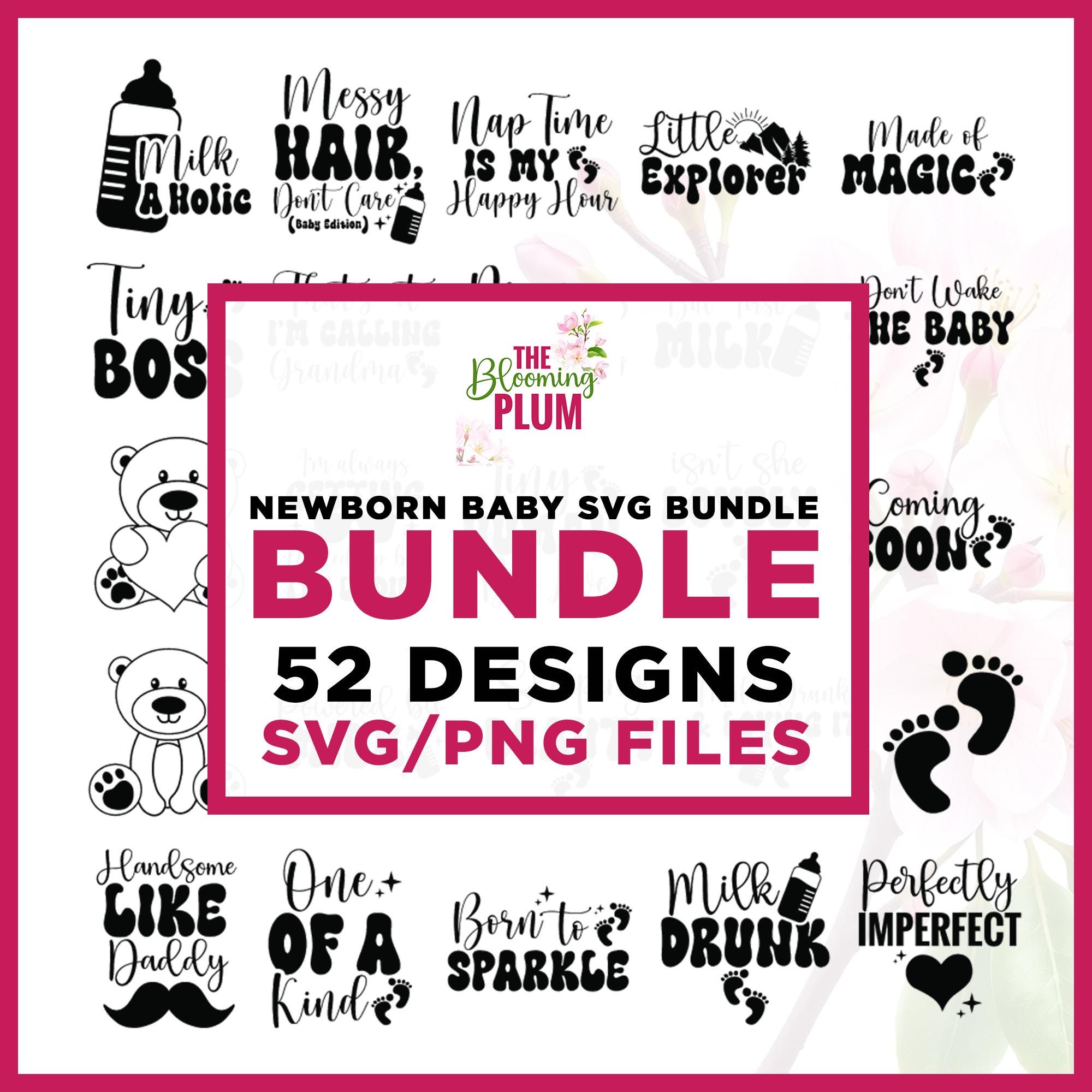Baby SVG Bundle, Funny Newborn Quotes, Onesie Designs (digital Download ...