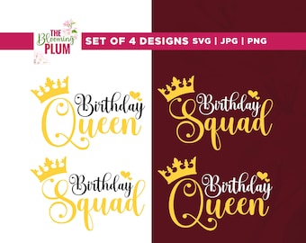 Verjaardagskoningin SVG, PNG, JPG, gesneden bestanden (digitale download)