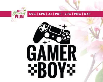 Gamer Boy SVG, Game Controller Design (Digital Download)